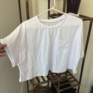 White crop top